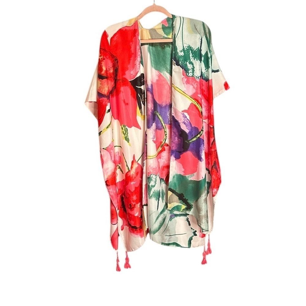 Floral Kimono with Tassels NWT OS